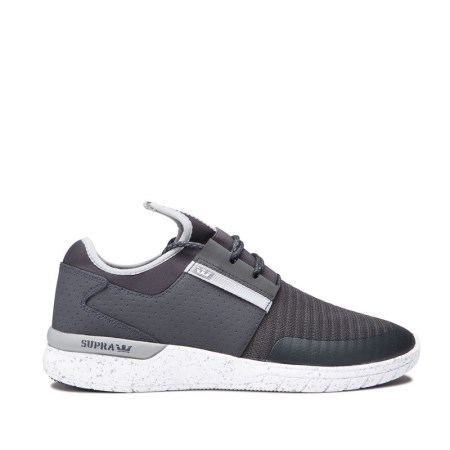 Supra Flow Run Mens Low Tops Shoes Grey UK 52MKW